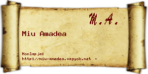 Miu Amadea névjegykártya